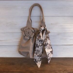 Bueno Beige Faux Leather Shoulder Bag